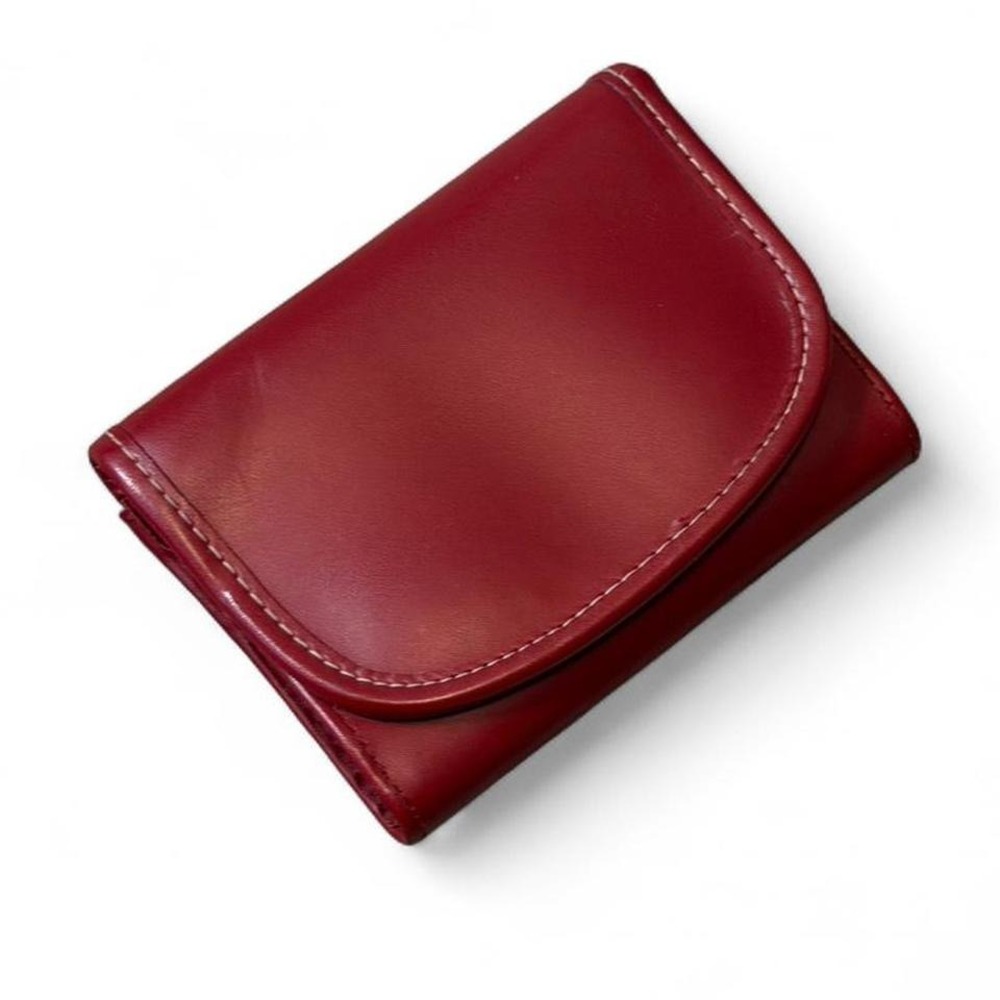 Vintage 90s Guang Tong Red Faux Leather "Taxi" Wallet